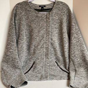 Torrid asymmetrical zip front heavyweight stretch knit textured jacket size 4X